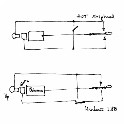 Original vs. desired wiring of the Begali HST